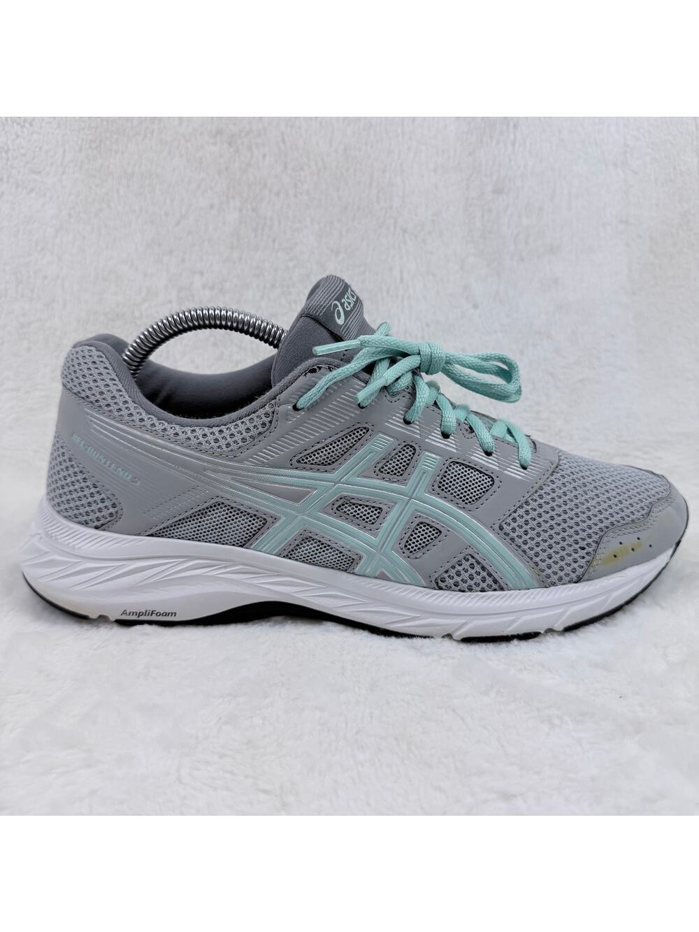 Asics Gel-Contend 5 Womens Running Shoes Gray Blue Size 9.5 Athletic Sneaker